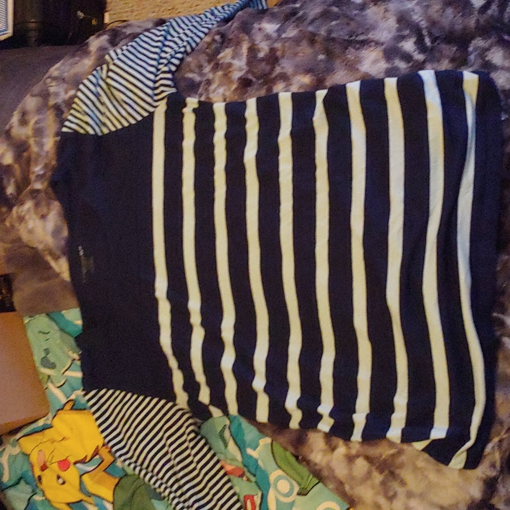 Liz lange maternity XL/TG navy blue with the whitish stripes